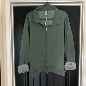 PINK Victoria's Secret Green Bomber Jacket Relaxed Fit
